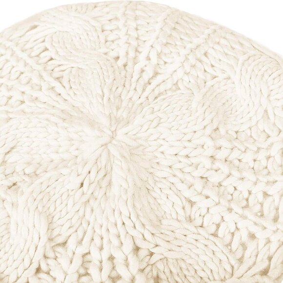 2 Pcs Women Crochet Beret Solid Color Knit Beanie Hats Lightweight Ladies Slouch - Picture 3 of 7